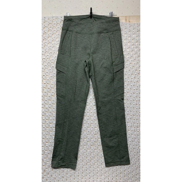 Duluth Trading Cargo Sweatpants Women S X29 Olive Green Straight Leg Pull On - Picture 1 of 10
